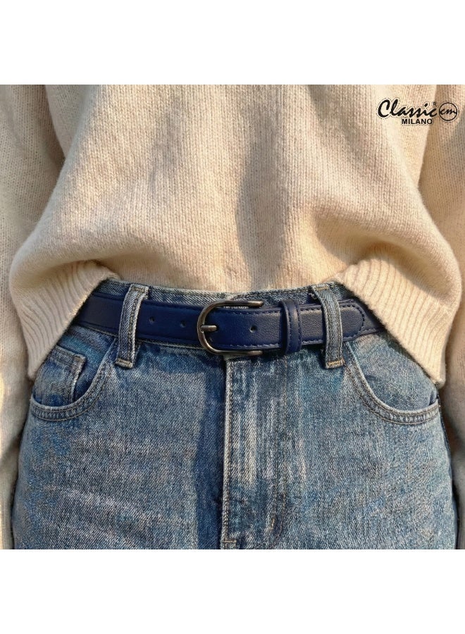 Classic Milano Women's Belt with Gift Box | Faux Leather Ladies Belt for Dresses, Jeans & Gowns | Stylish Womens Belt | Adjustable Girls Belt | Belt for Women with Elegant Buckle - Image 2